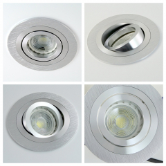 LED Einbaustrahler Set Aluminium Einbauleuchte mit 5W 230V GU10 Leuchtmittel