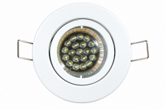 Einbaustrahler Set 20 LED GU10 + Einbaurahmen wei� Rund schwenkbar