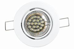 LED Einbaustrahler Set 1W GU10 – Wei�, rund, schwenkbar