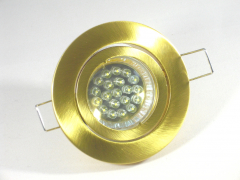 Einbaustrahler Set 20 LED GU10 + Einbaurahmen Messing/Gold schwenkbar