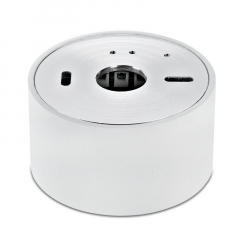 LED Decken Aufbaustrahler Alu wei rund mit 5W LED Modul 230V warmwei dimmbar