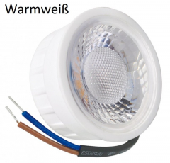 LED Decken Aufbaustrahler Alu gebrstet rund mit 5W LED Modul 230V warmwei dimmbar