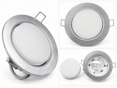 Metall Einbaustrahler GX53 Alu mit 6W LED 230V CCT