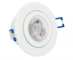 IP44 GU10 LED Feuchtraum Einbaustrahler Set 5W Wei rund 230V