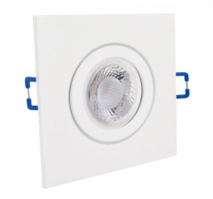 IP44 GU10 LED Feuchtraum Einbaustrahler Set 5W Wei Eckig 230V