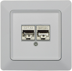 MILOS Netzwerk-Dose 2x CAT6