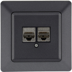MILOS Netzwerk-Dose 2x CAT6