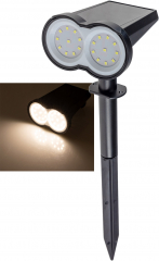 Gartenstrahler Solar mit Erdspie, 80lm
